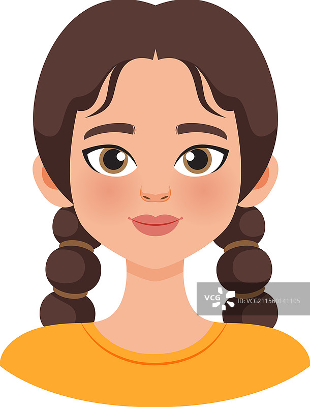 一位有棕色辫子的女性图片素材