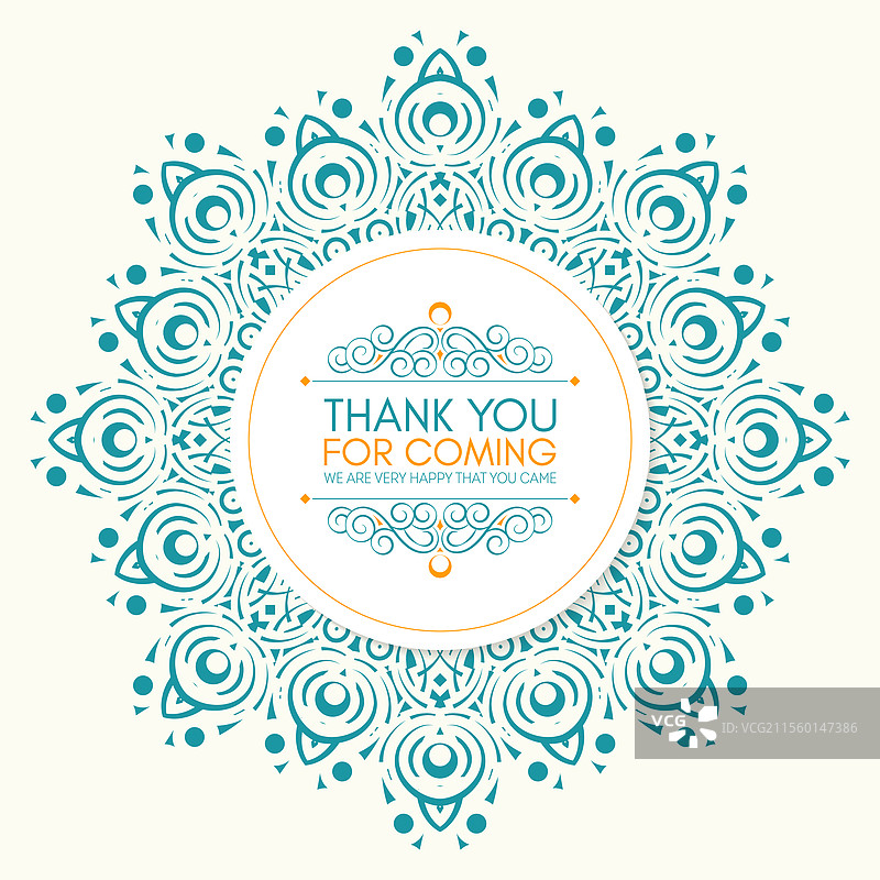 色彩斑斓的图案婚礼感谢卡图片素材