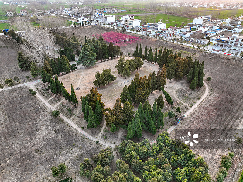 大泽乡陈胜吴广起义遗址涉故台+安徽省宿州市埇桥区大泽乡镇涉故台图片素材