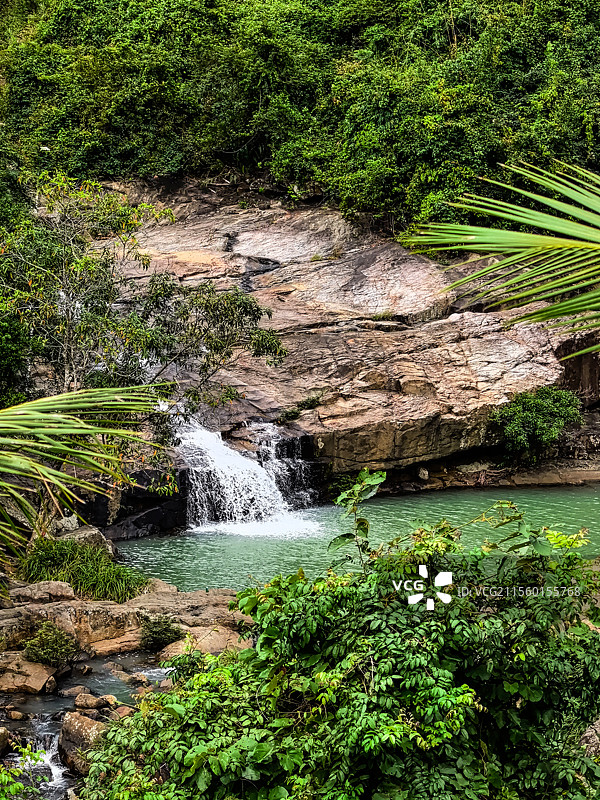 万宁仙女潭瀑布景观图片素材