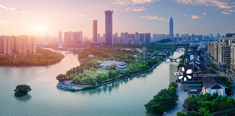 航拍温州南塘文化旅游区图片素材