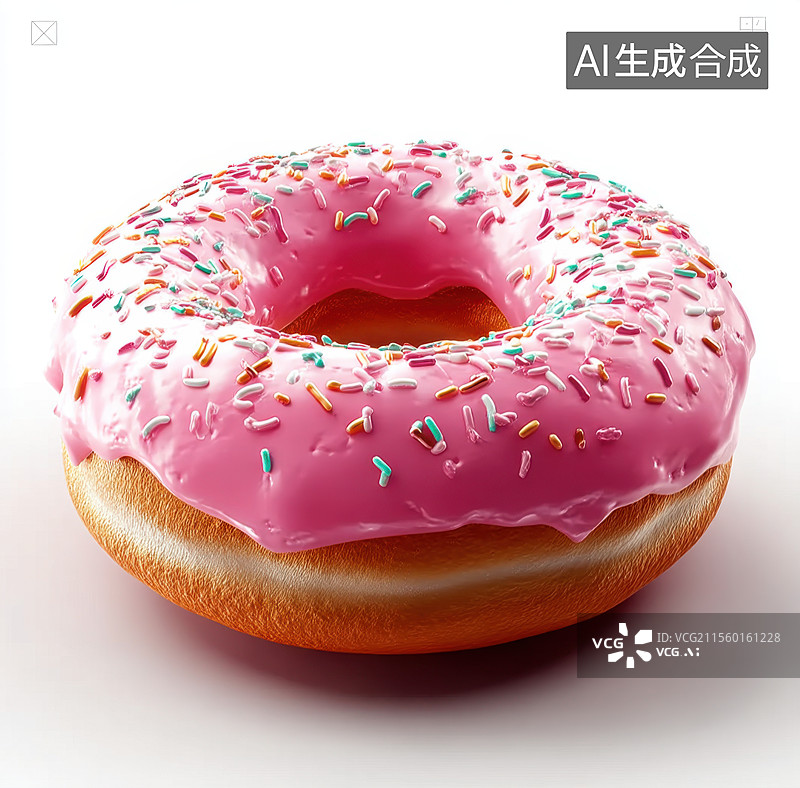 【AI数字艺术】美味的马卡龙甜甜圈美食静物图片素材