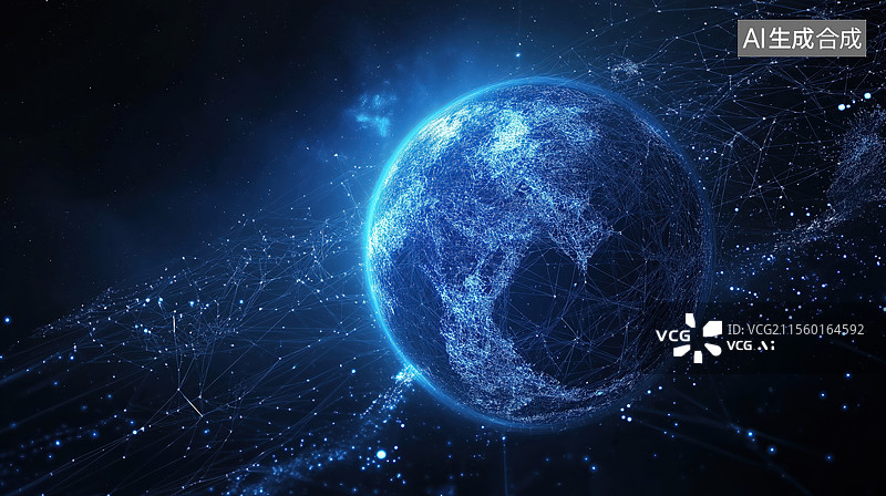 【AI数字艺术】科技星球图片素材
