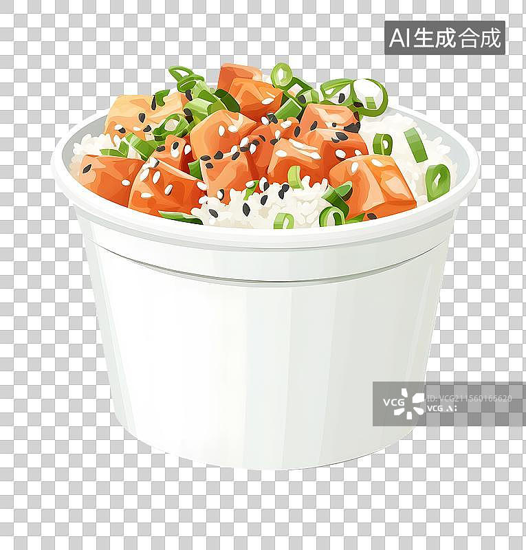 【AI数字艺术】照烧鸡肉饭，餐饮没事外卖食品 插图插画图片素材