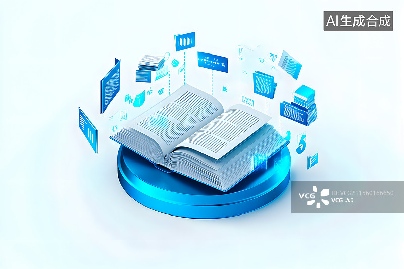 【AI数字艺术】科技赋能智慧阅读知识之光照亮未来图片素材
