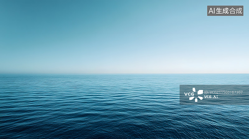 【AI数字艺术】平静的大海天空背景图图片素材