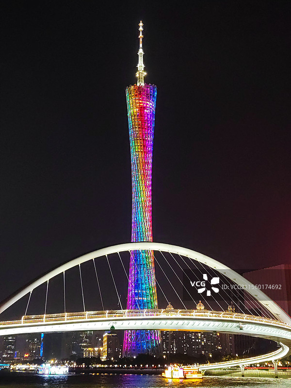 广州2025 弓箭组合 小蛮腰和海心桥图片素材