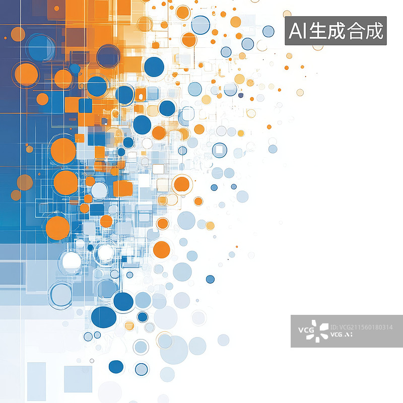 【AI数字艺术】抽象几何图案背景图片素材