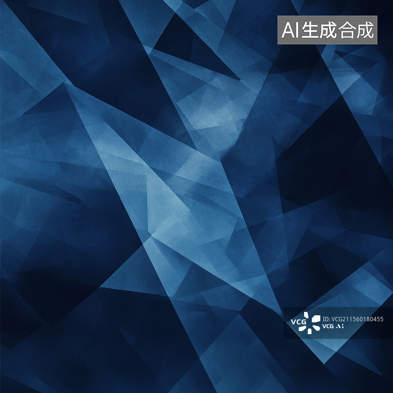【AI数字艺术】深蓝色几何抽象背景图片素材