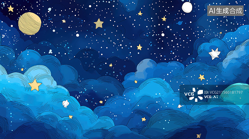 【AI数字艺术】星星星空图片素材