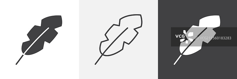 羽毛图标图形包图片素材