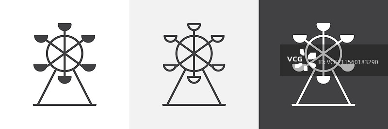 摩天轮图标图形包图片素材