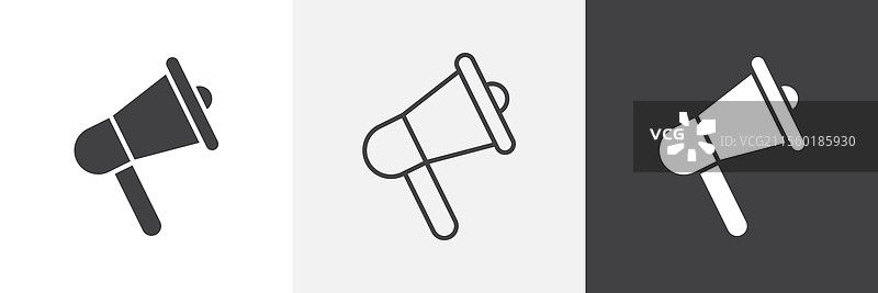 扩音器图标图形包图片素材