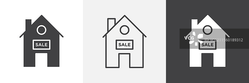 出售或出租房屋图标图形包图片素材