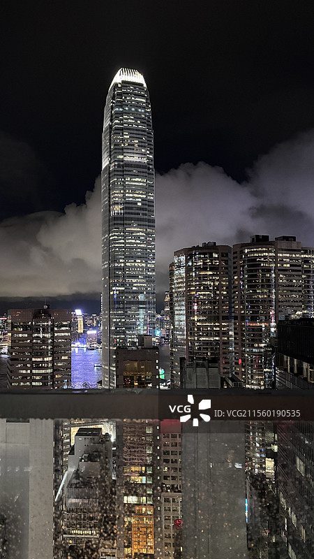 香港中环夜景图片素材