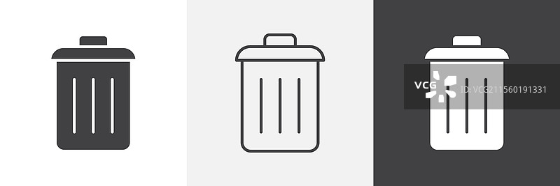 垃圾图标图形包图片素材