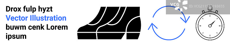 带箭头的传送带显示重复和图片素材