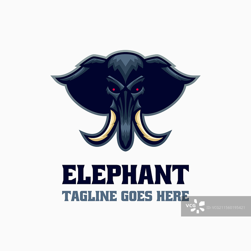 大象吉祥物卡通标志图片素材