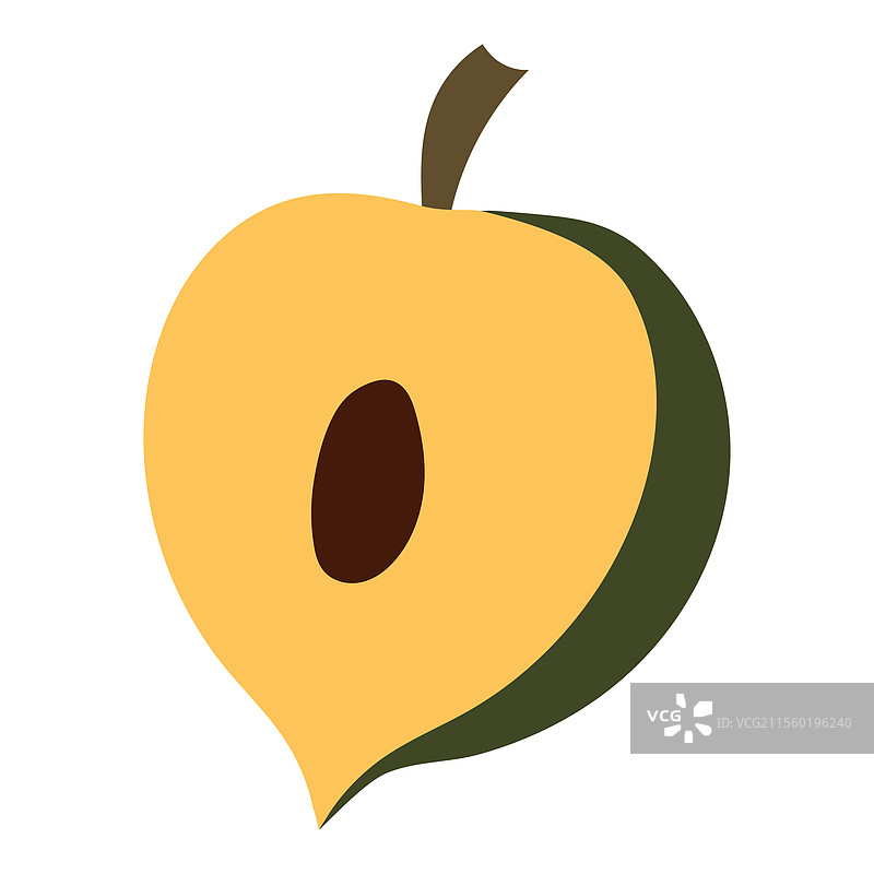 有用的水果卢库玛，切成两半展示内部图片素材