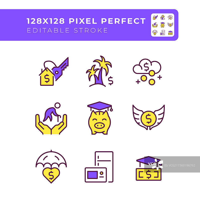 被动收入自由 像素完美 RGB颜色图片素材