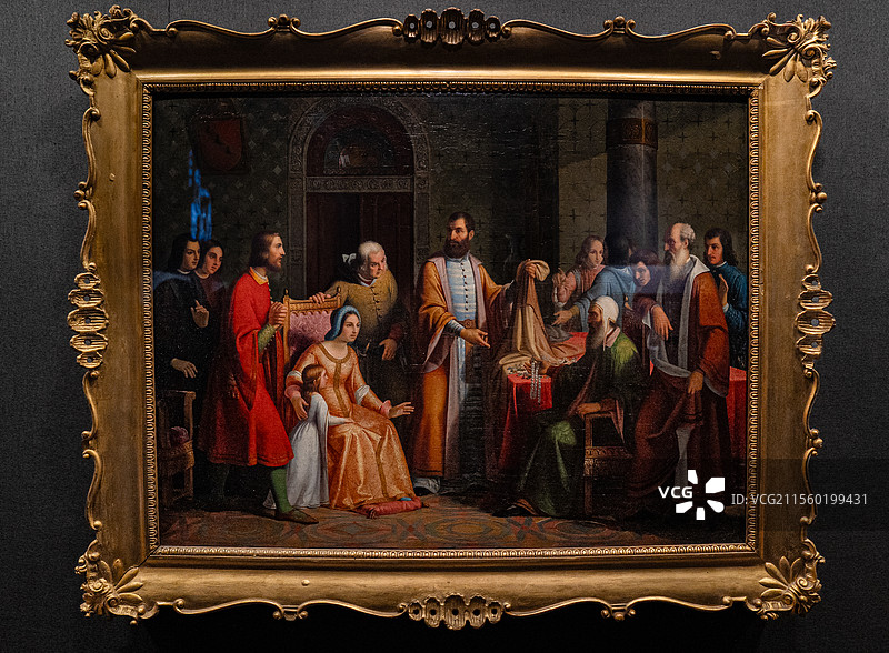 1848年 马可波罗归来 莱昂纳多·加万尼 意大利科雷尔博物馆图片素材