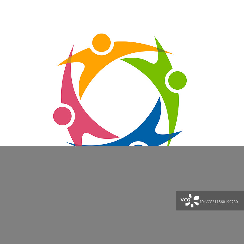 多元化家庭的色彩丰富的标志设计图片素材