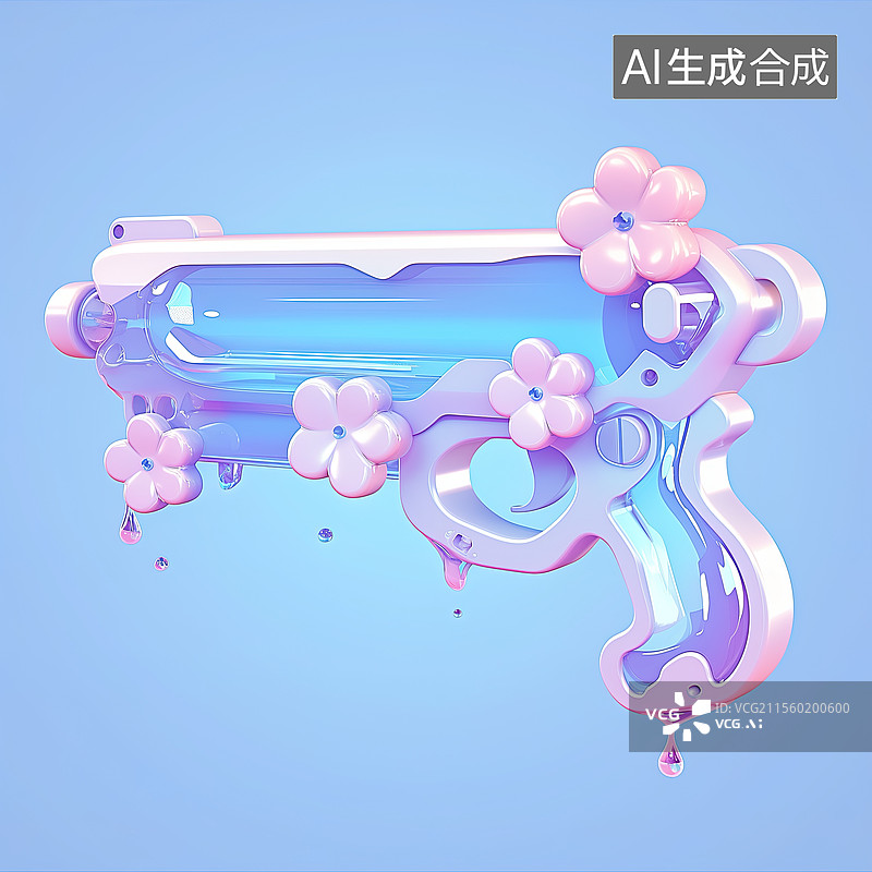 【AI数字艺术】梦幻水枪图片素材