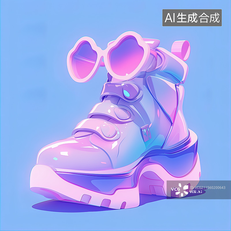 【AI数字艺术】未来感潮鞋图片素材