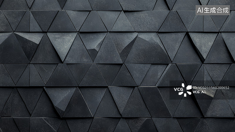 【AI数字艺术】三角形深色科技纹理背景图片素材