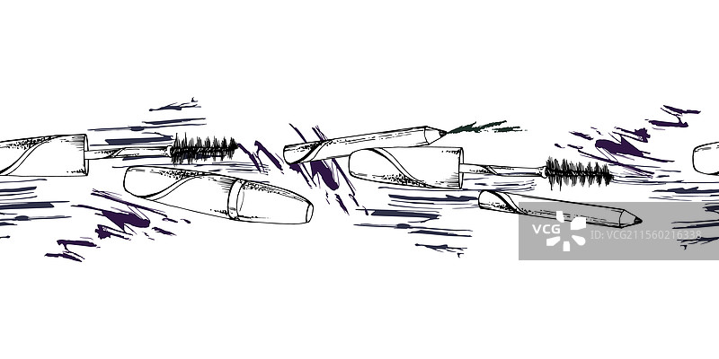 化妆品睫毛膏管、晕染刷、眉毛、睫毛图片素材