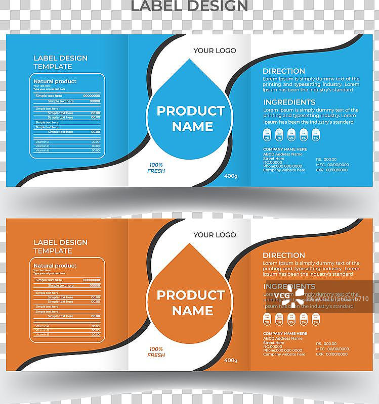 创意现代的瓶子标签设计图片素材