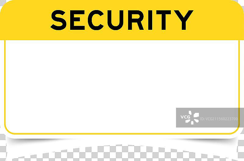 带有黄色标题的标签横幅图片素材