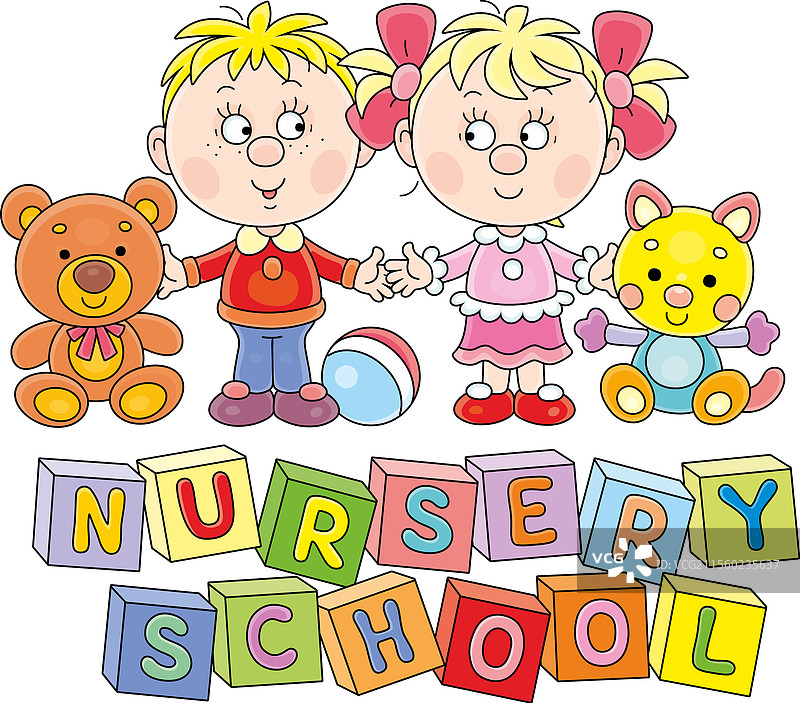 快乐的幼儿园孩子们图片素材