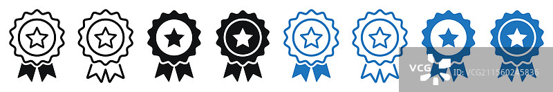 认证批准徽章图标集图片素材