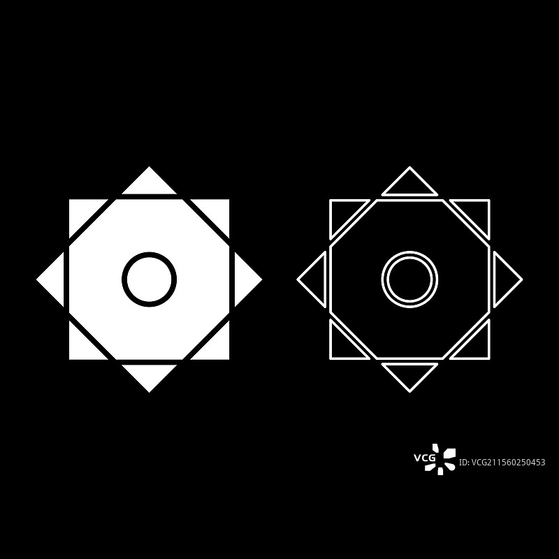 伊斯兰教拉马丹的鲁布·艾尔·希兹布符号的平衡图片素材