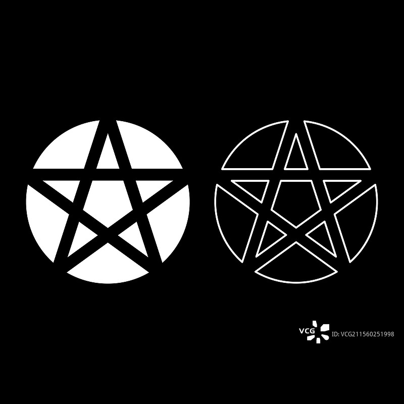 五角星新异教威卡五角星新异教标志图片素材