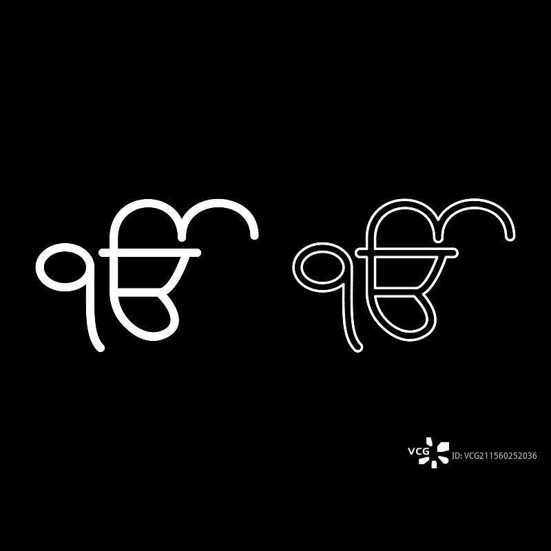 一神符号，锡克教的象征，旁遮普地区图片素材