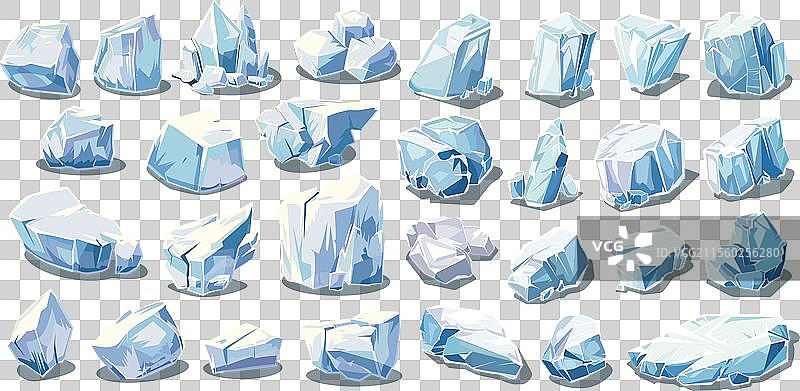 卡通冰块图标图片素材