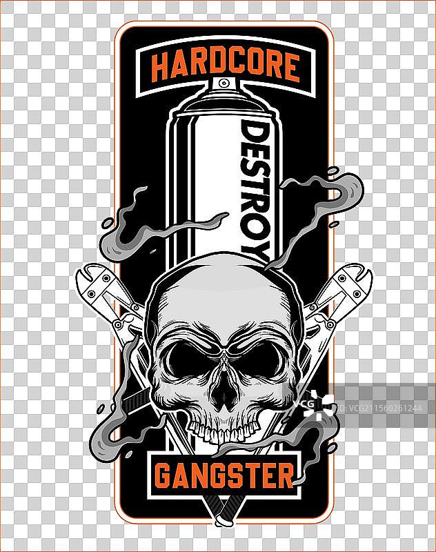 涂鸦骷髅图片素材