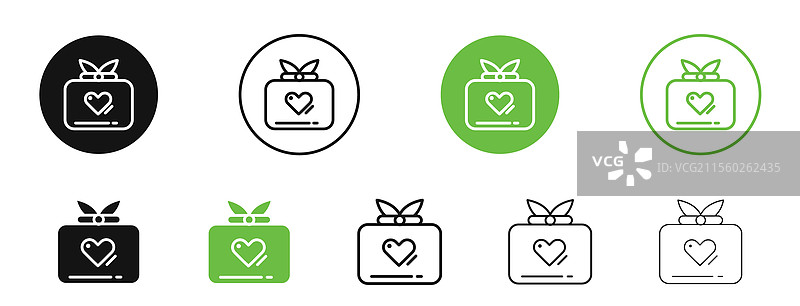 黑色和绿色的风吕敷图标图片素材