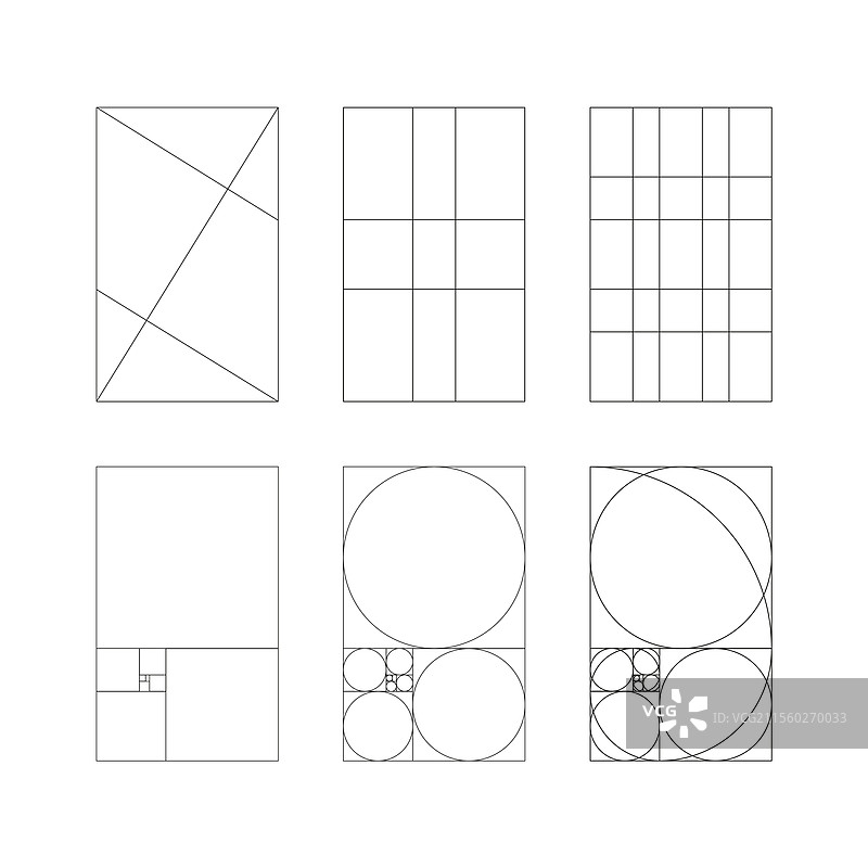 黄金比例模板和谐比例图片素材