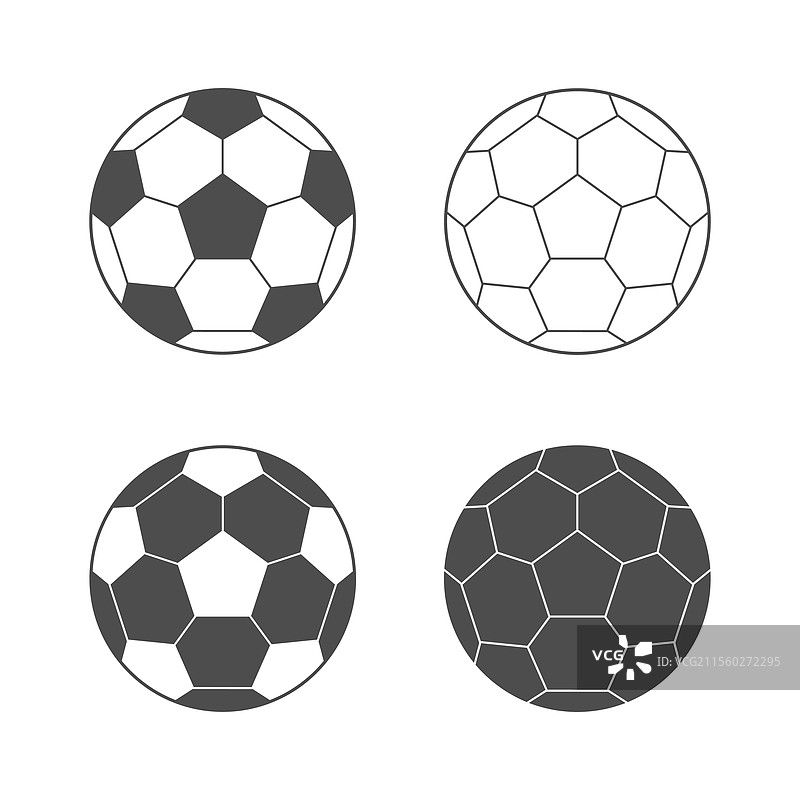 足球球图标集图片素材