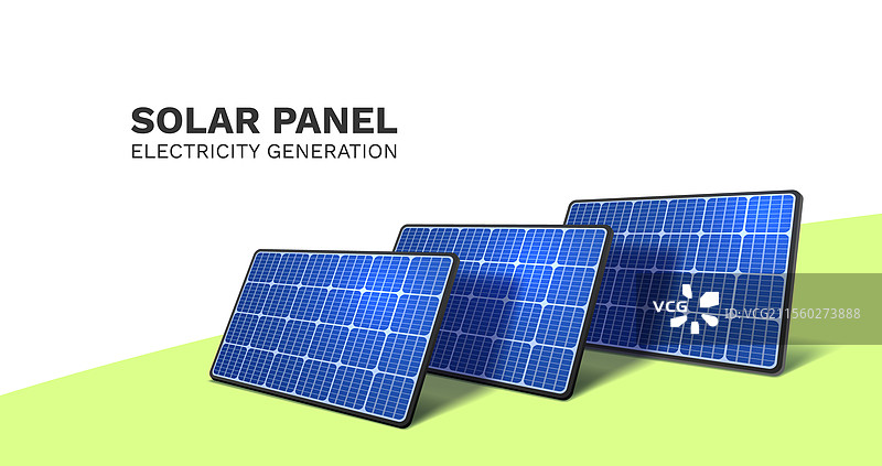 太阳能电池板发电自然生态图片素材