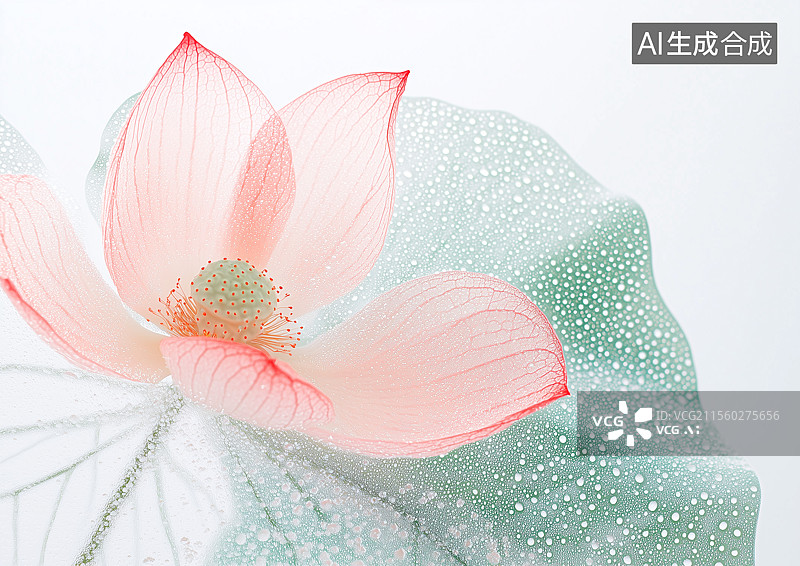 【AI数字艺术】迷人的莲花艺术插画图片素材