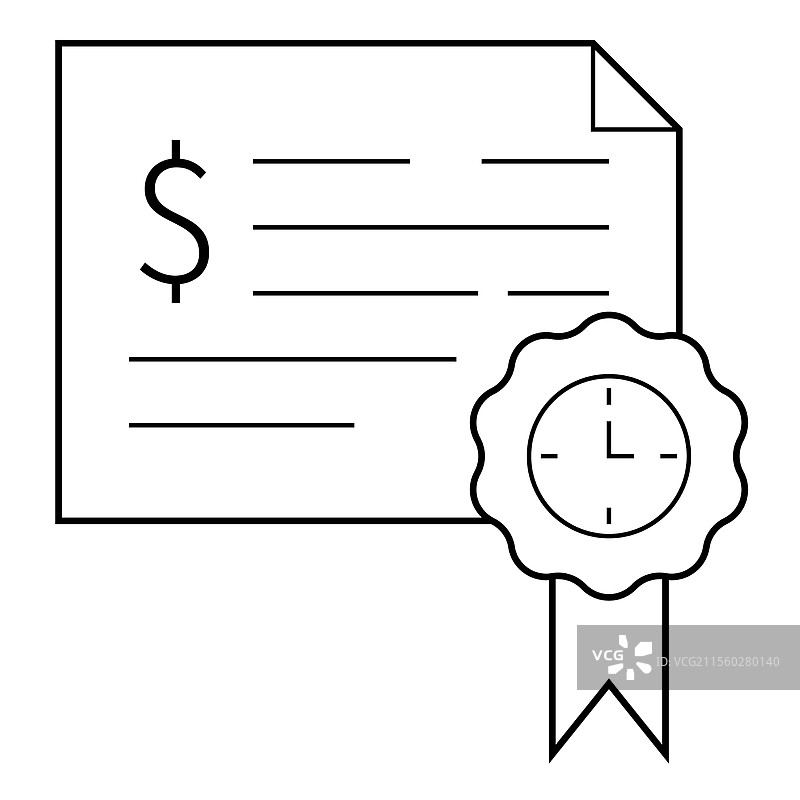 简单的奖状，带有美元符号和图片素材