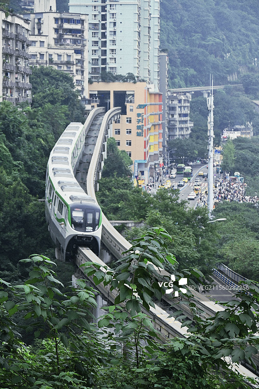 重庆山城轻轨图片素材