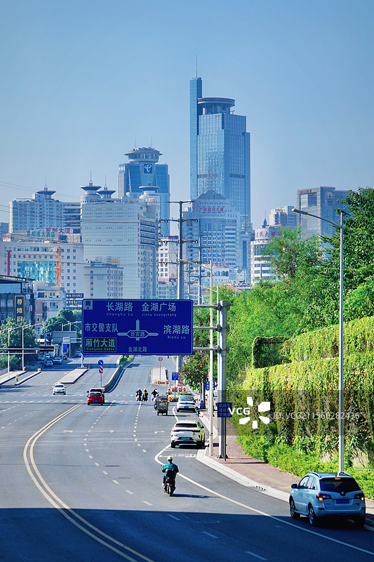 城市道路风光图片素材