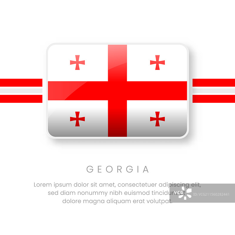 国家乔治亚州旗帜 乔治亚州按钮旗帜图片素材