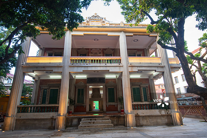 泉州古城花巷89号1937年南洋风格番仔楼和传统闽南古大厝傅家宅院《泉州古城保护提升图片展》图片素材