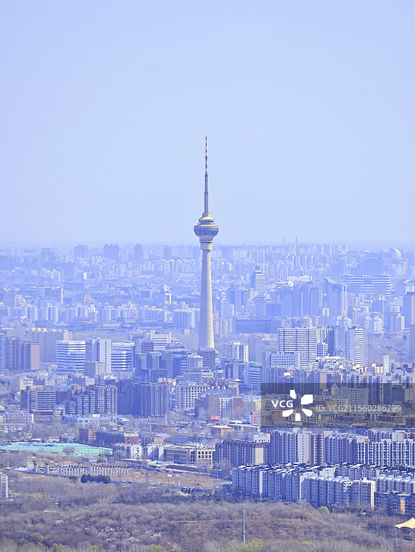 虎头山俯瞰北京城图片素材